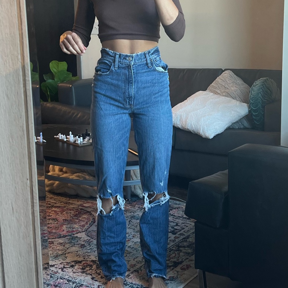 Abercrombie Curve Love ultra high rise 90s straight jean